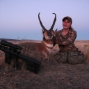 Pics of daughters goat shot with a hunting rifle